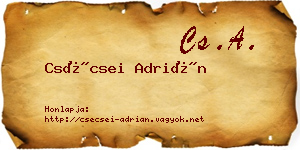 Csécsei Adrián névjegykártya