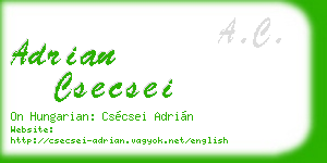 adrian csecsei business card