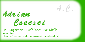 adrian csecsei business card